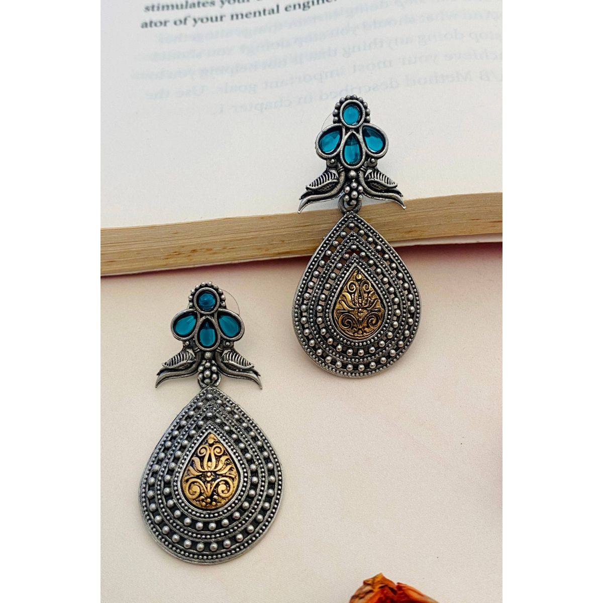 Abdesigns High Quality Dual Tone Drop & Dangle Earrings · One Size