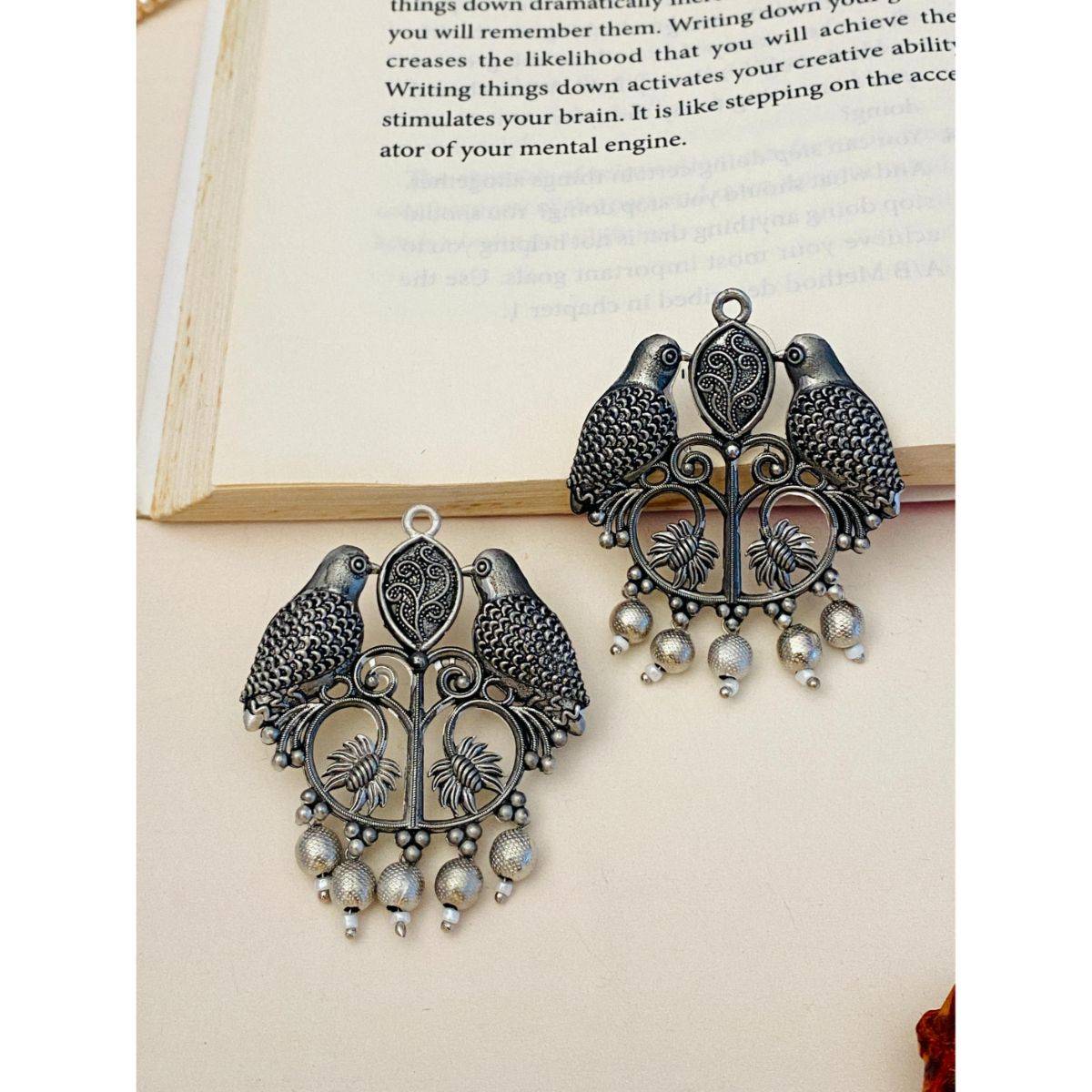 Abdesigns High-Quality Ornamental German Silver Drop & Dangle Earrings · One Size