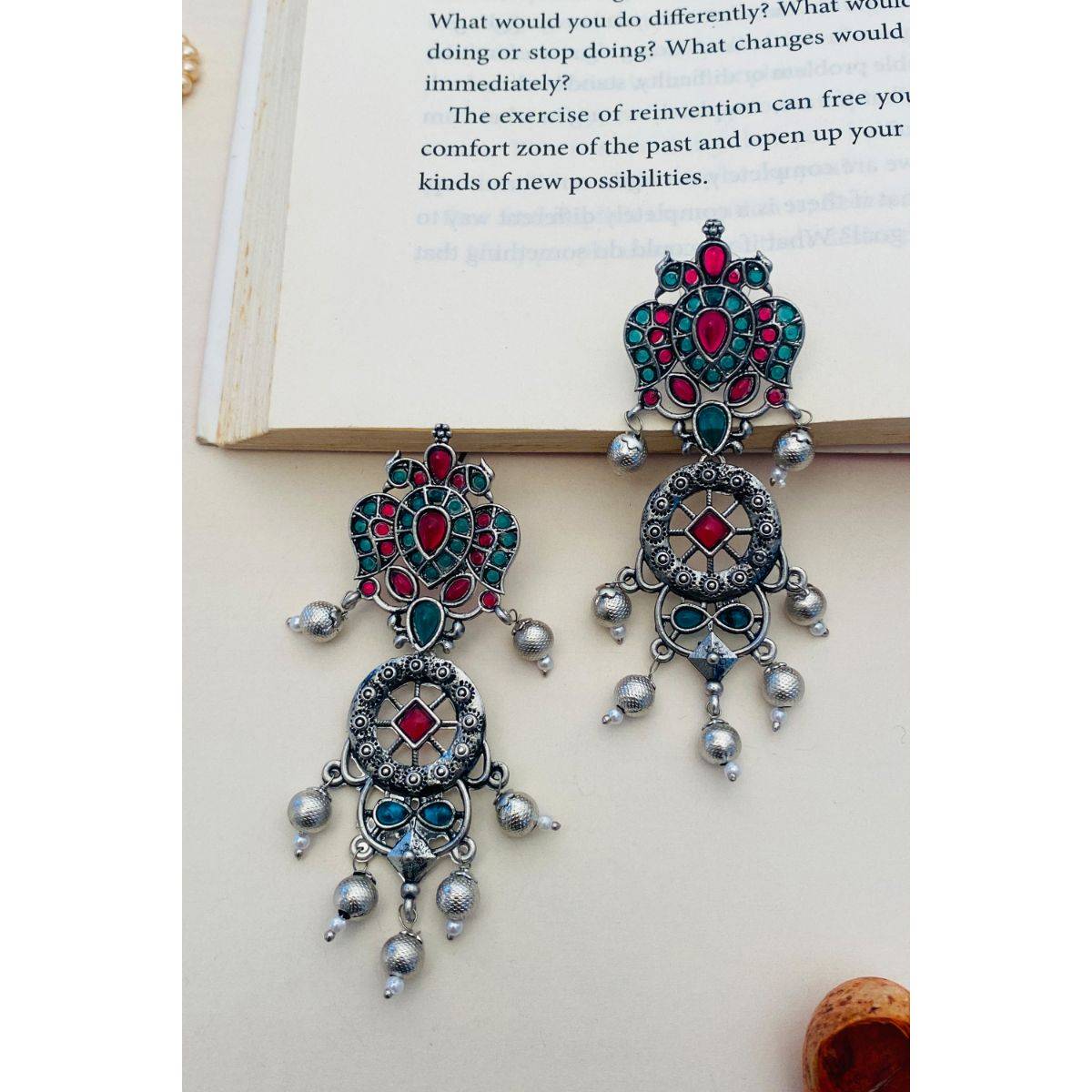 Abdesigns Timeless High Quality German Silver Drop & Dangle Earrings · One Size