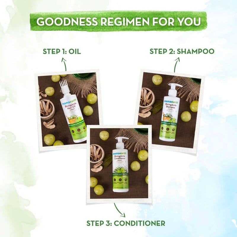 Mamaearth BhringAmla Hair Oil with Bhringraj & Amla for Intense Hair Treatment (250mL)