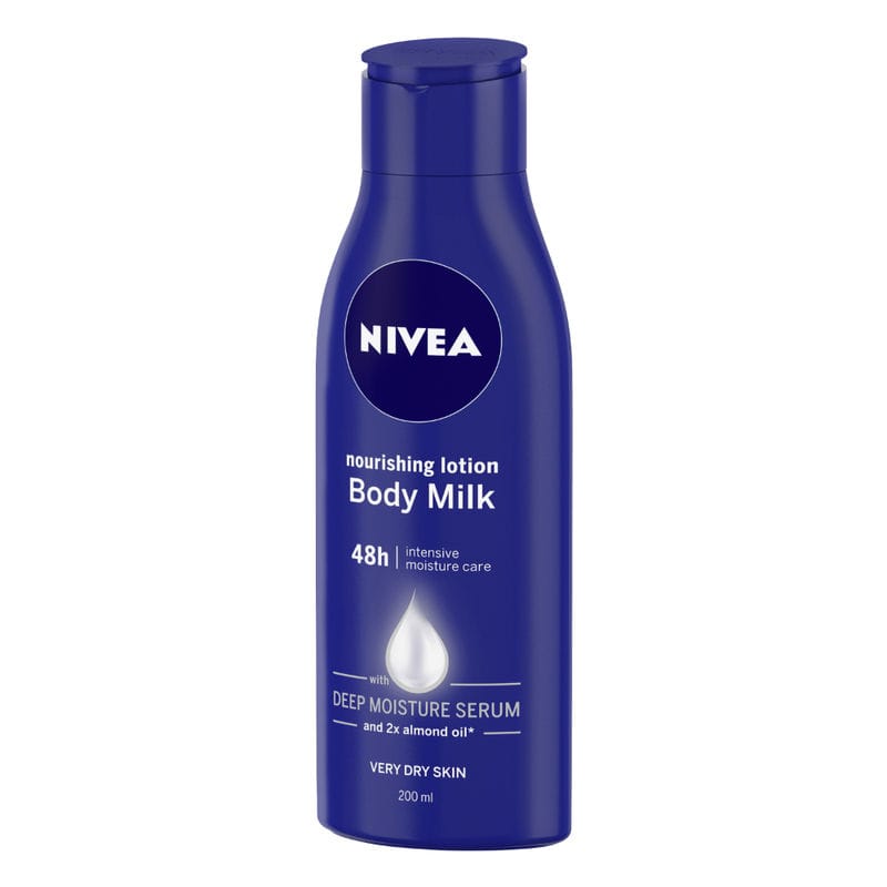 NIVEA Body Lotion for Very Dry Skin, Nourishing Body Milk with 2x Almond Oil (200ml)