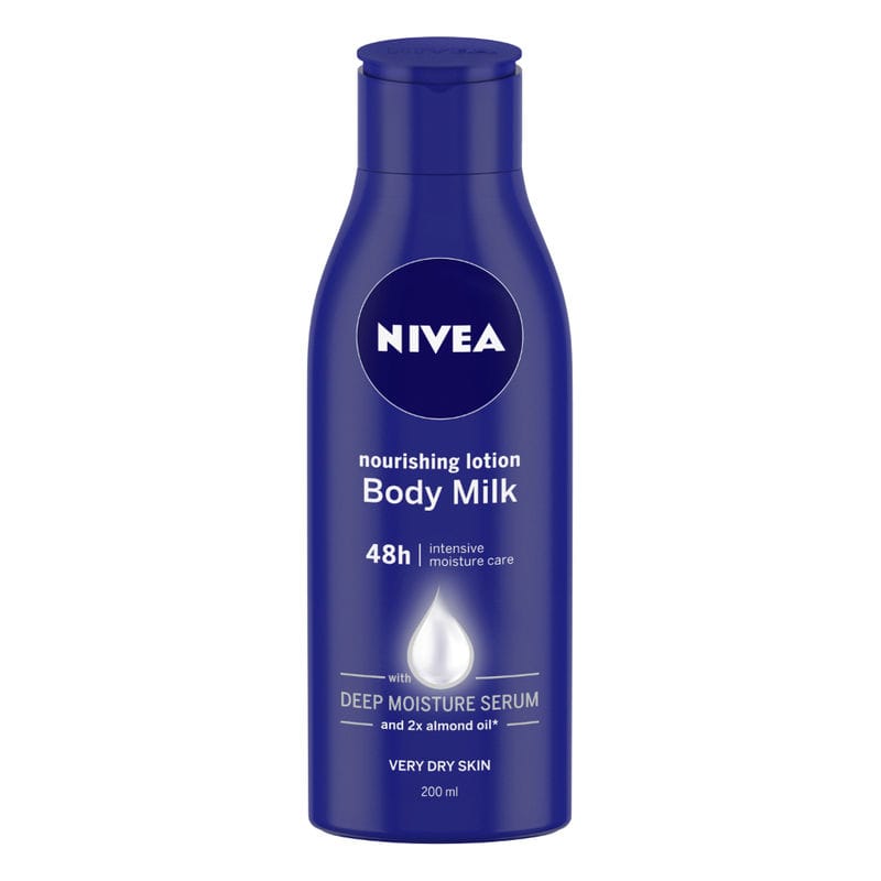 NIVEA Body Lotion for Very Dry Skin, Nourishing Body Milk with 2x Almond Oil (200ml)