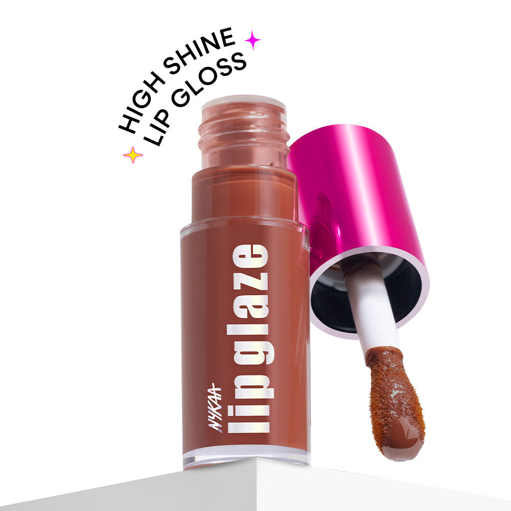 Nykaa Cosmetics Lip Glaze High Shine And Pigment Lip Gloss Oil - Chai