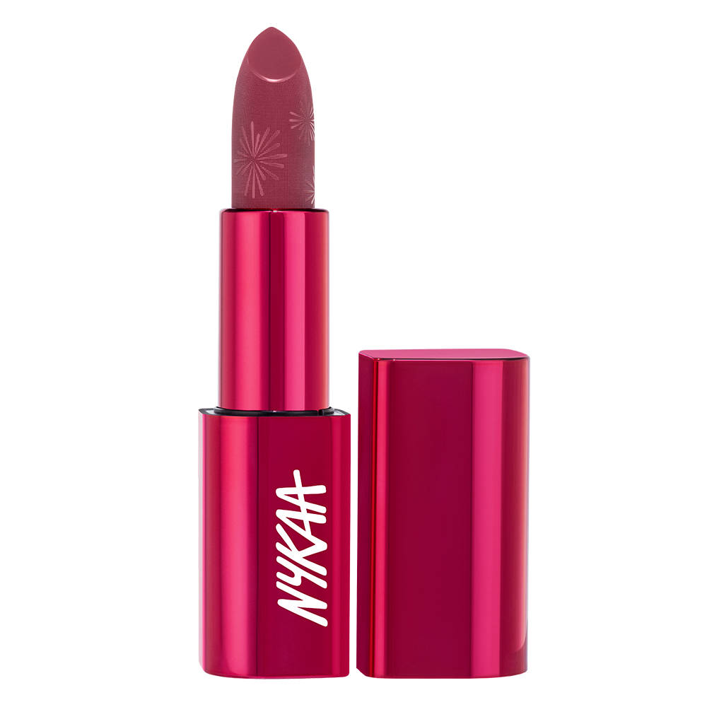 Nykaa Ultra Silk Hydrating Satin Serum Creme Glitter Lipstick with Hyaluronic Acid