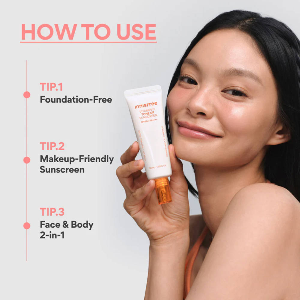 Innisfree Vitamin C Sunscreen Set with Free Keychain