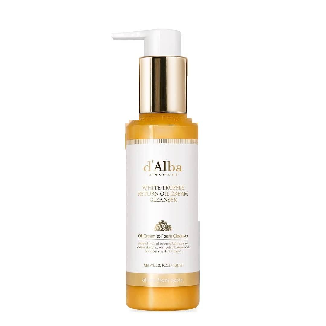 d'Alba piedmont White truffle return oil cream cleanser, Makeup Removal, Sensitive Skin (150ml)