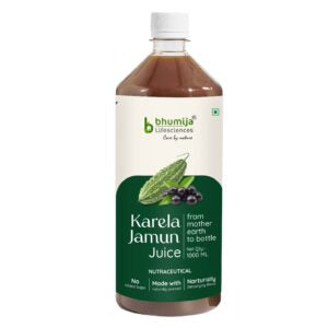 Bhumija Lifesciences Karela Jamun Juice No Added Sugar - 1L