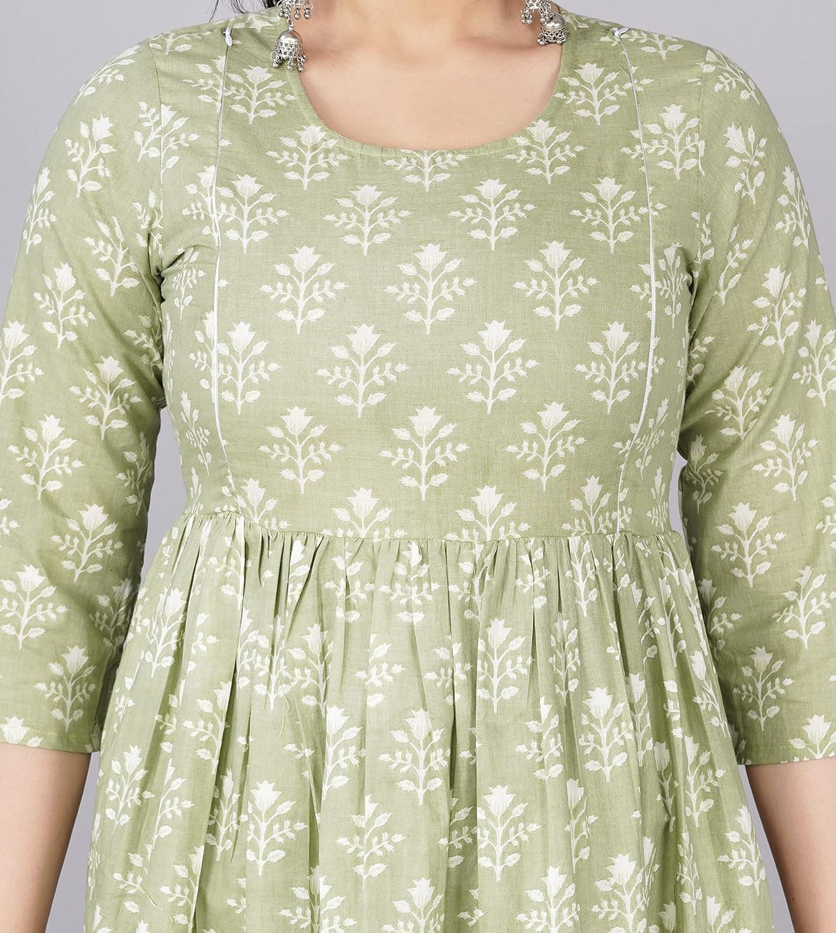 Women's Maternity Dress Kurti for Pregnancy Women with Breastfeeding Dress with Floral Maxi Maternity Dress 3X-Large Cardamom