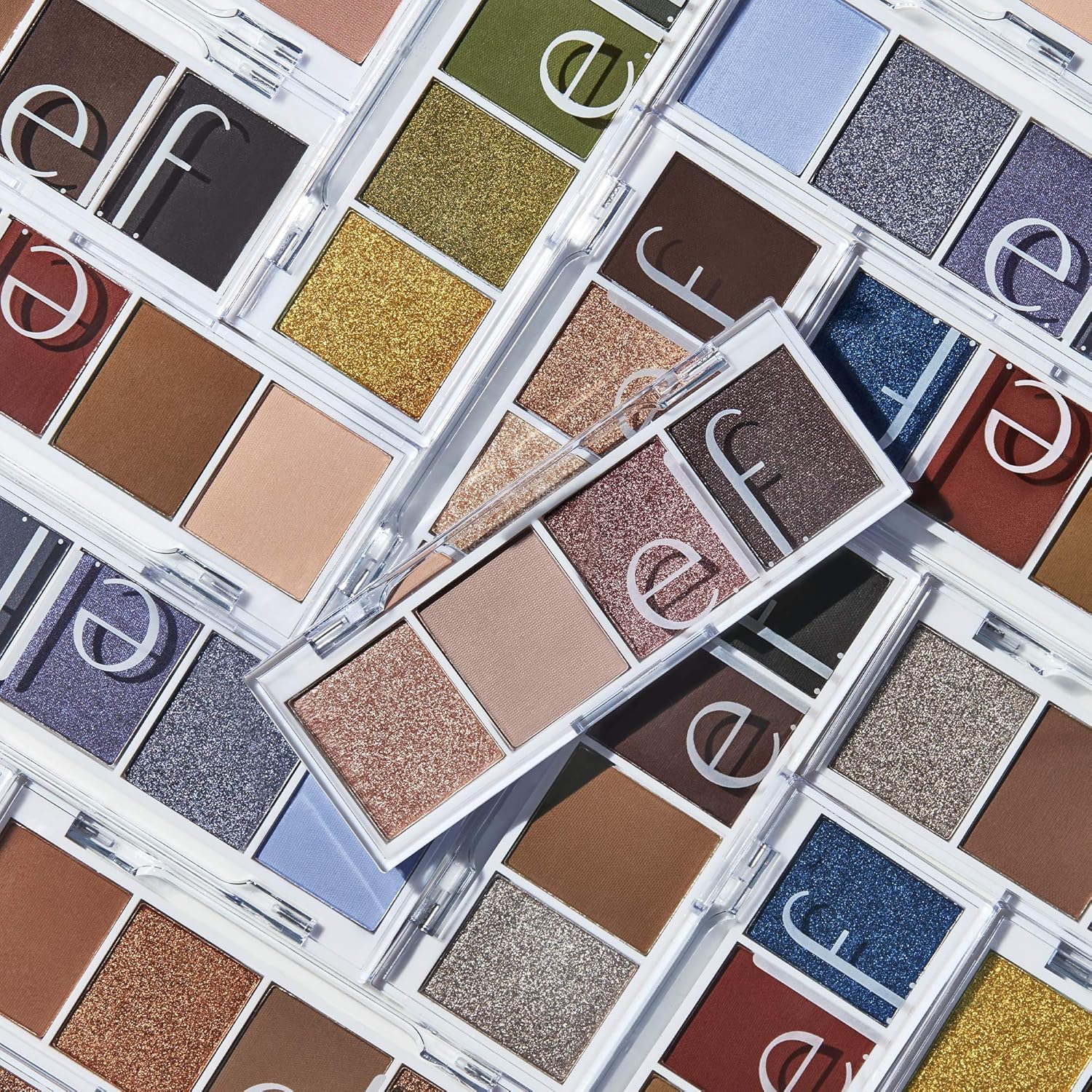 e.l.f. Bite-Size Eyeshadows, Creamy, Blendable, Ultra-Pigmented, Easy to Apply, Cream & Sugar, Matte & Shimmer, 0.12 Oz