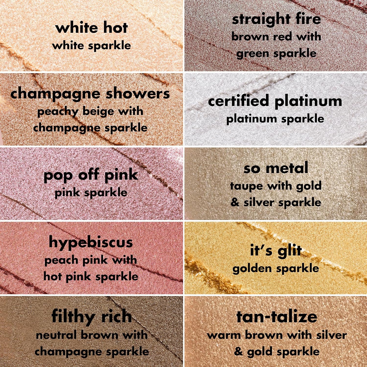 e.l.f. Powder Fine As Fleck Glitter Eyeshadow, Long-Lasting Sheer Eye Makeup With A Shimmer Finish, Soft, Smooth Formula, Vegan & Cruelty-Free, White Hot