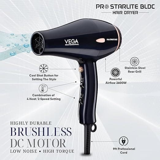 Vega Professional - Pro Starlite BLDC Hair Dryer (VPPHD - 12)