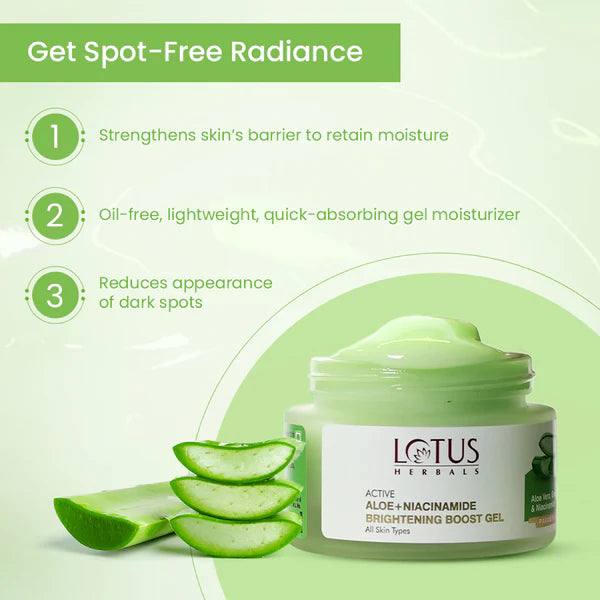 Lotus Herbals - Active Aloe + Niacinamide Brightening Boost Gel