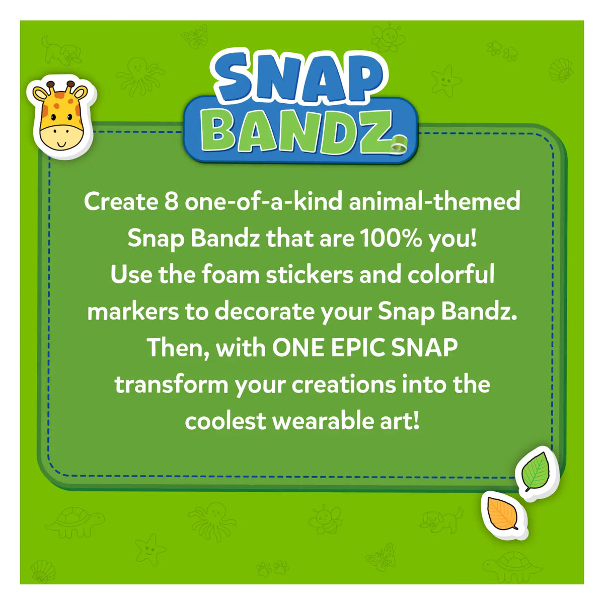 Skillmatics Snap Bandz: Animal Friends | DIY Art & Craft Activity (ages 4-10)