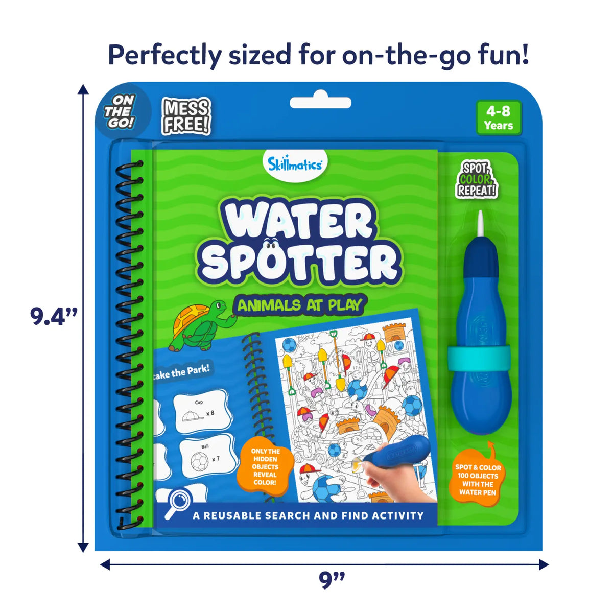 Skillmatics Water Spotter: Animals At Play | Reusable Search & Find Book (ages 4-8)