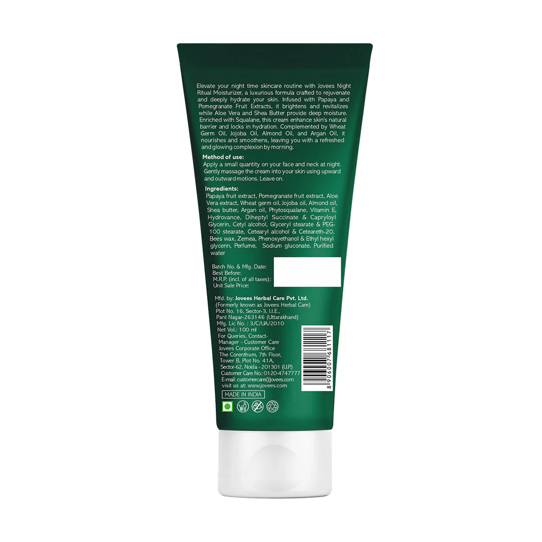 Jovees - Night Ritual Moisturizer Prevents Dark Spots Reduces Fine Line Skin Renewal & Rejuvenation
