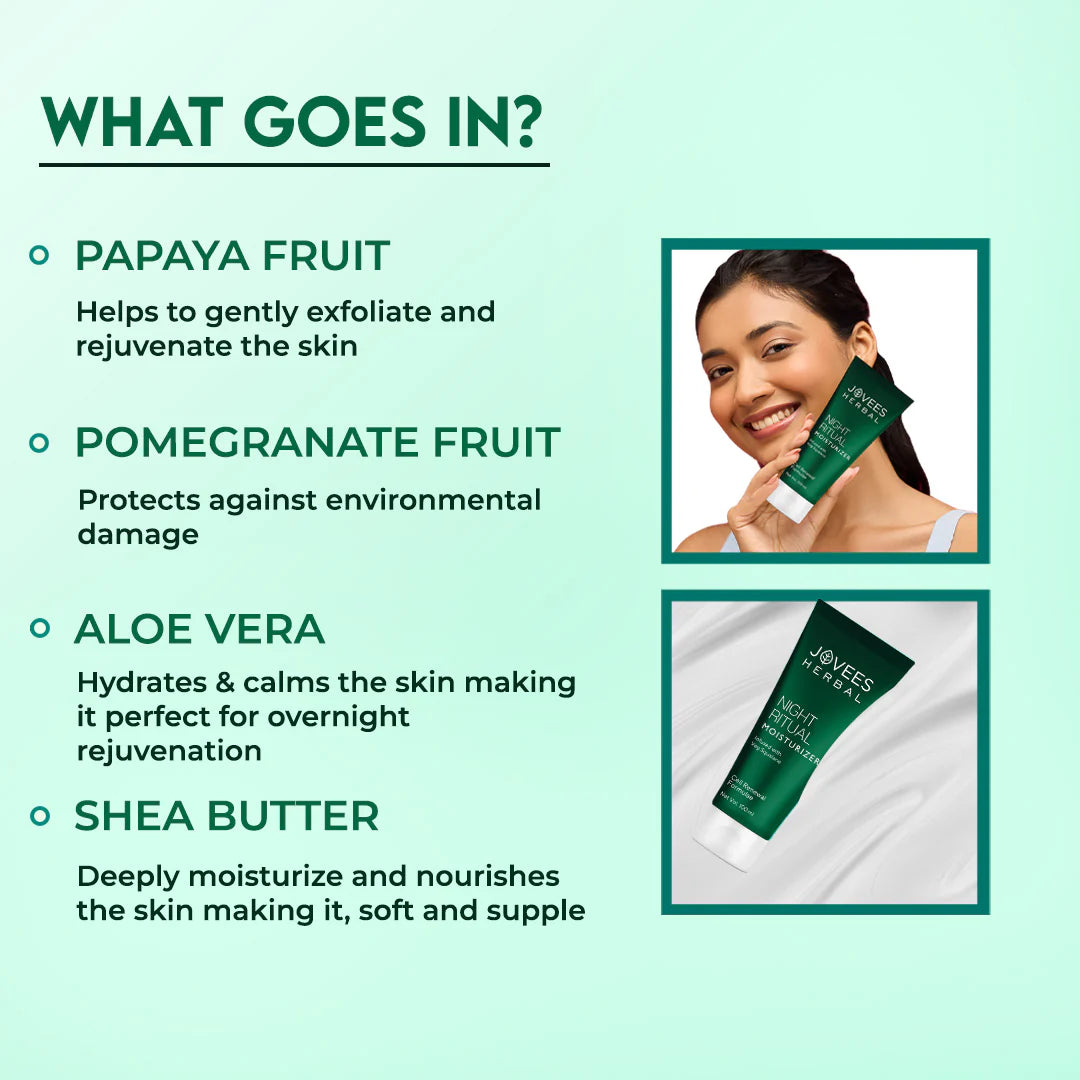 Jovees - Night Ritual Moisturizer Prevents Dark Spots Reduces Fine Line Skin Renewal & Rejuvenation