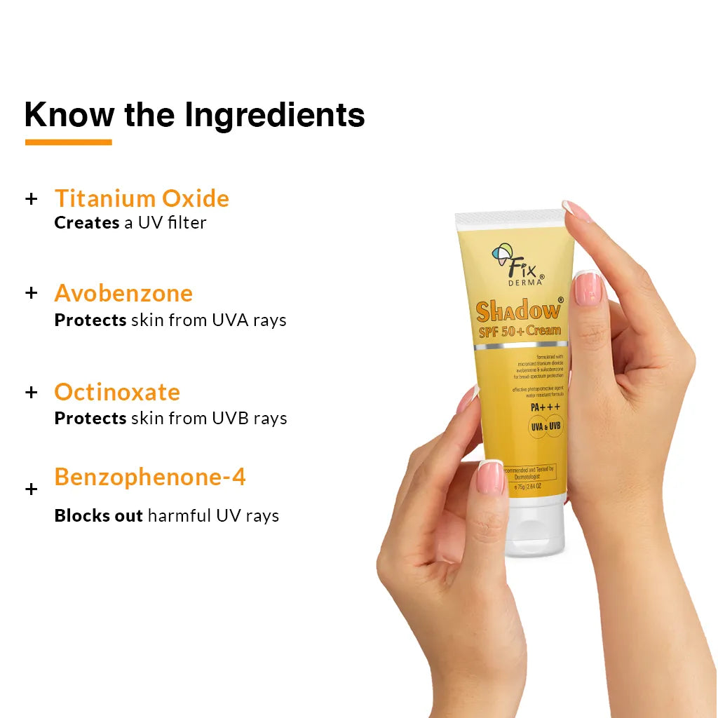 Fix Derma - Shadow Sunscreen For Dry Skin SPF 50 + Cream (75g)