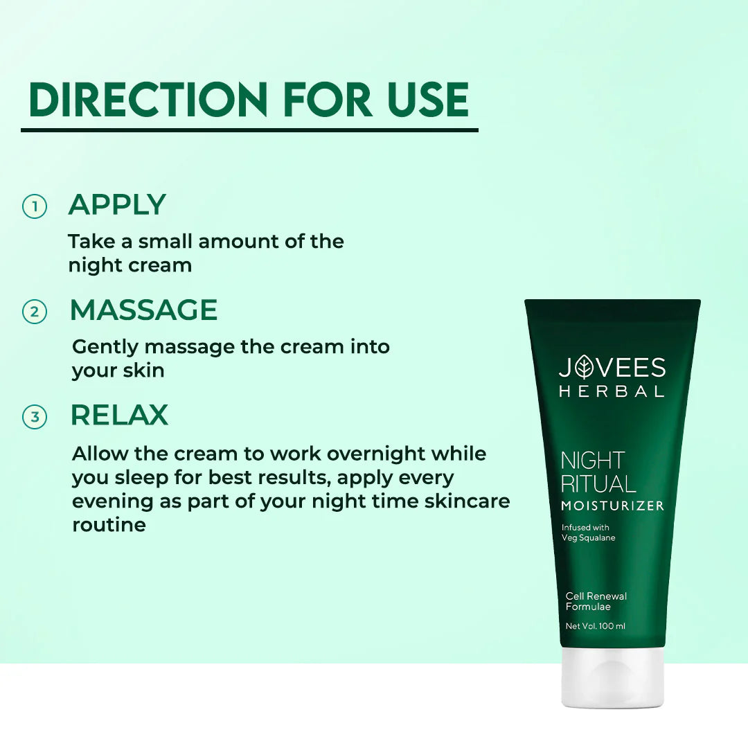 Jovees - Night Ritual Moisturizer Prevents Dark Spots Reduces Fine Line Skin Renewal & Rejuvenation