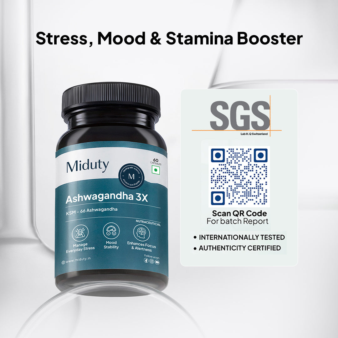 PalakNots Ashwagandha | KSM - 66 Ashwagandha | Stress, Mood & Stamina Booster Supplement