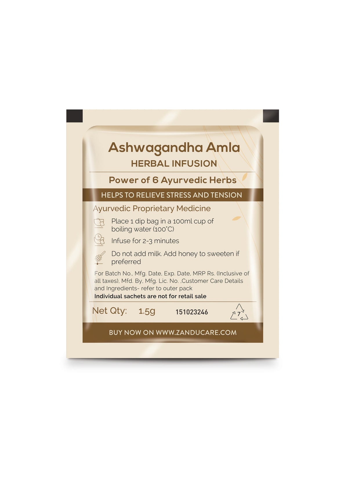 Zandu-O Caffeine-free Bedtime Tea - Ashwagandha Amla 25 Teabags X 2U