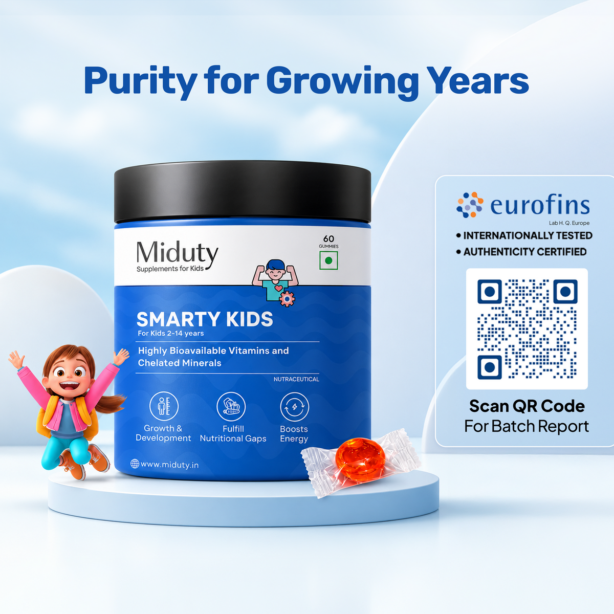 Miduty Smarty Kids | Multivitamin Gummies