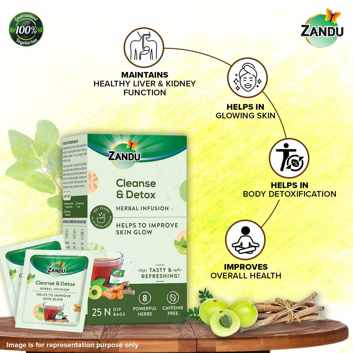 Zandu-O Zandu Cleanse & Detox Tea - Natural Body Detox 25 Teabags x 2U
