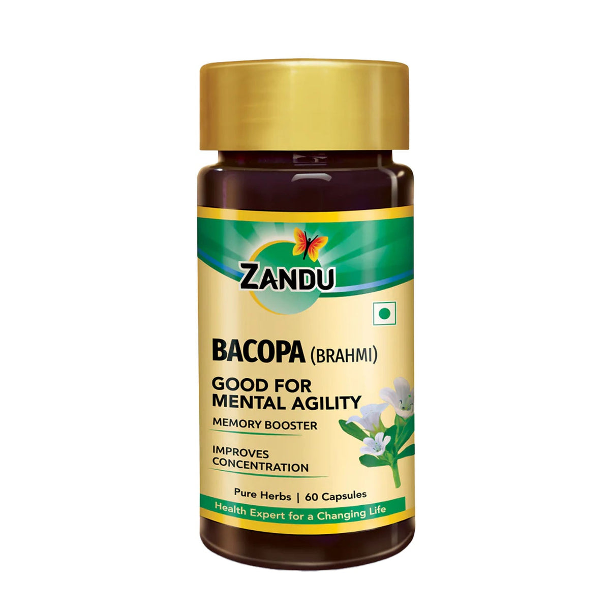 Zandu-PA3 Zandu Brahmi (Bacopa) Capsules 60 N Caps