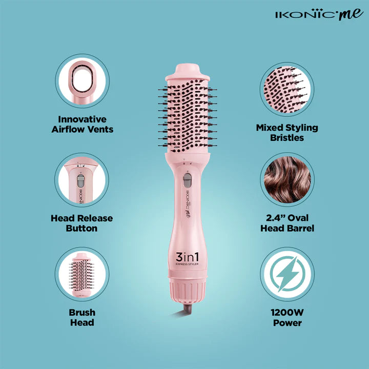 IKONIC ME- 3 IN 1 EXPRESS STYLER (Pink)