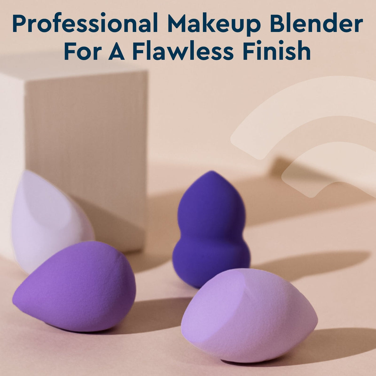 Makeup Essentials Beauty Blender - Pack of 4 (Purple)