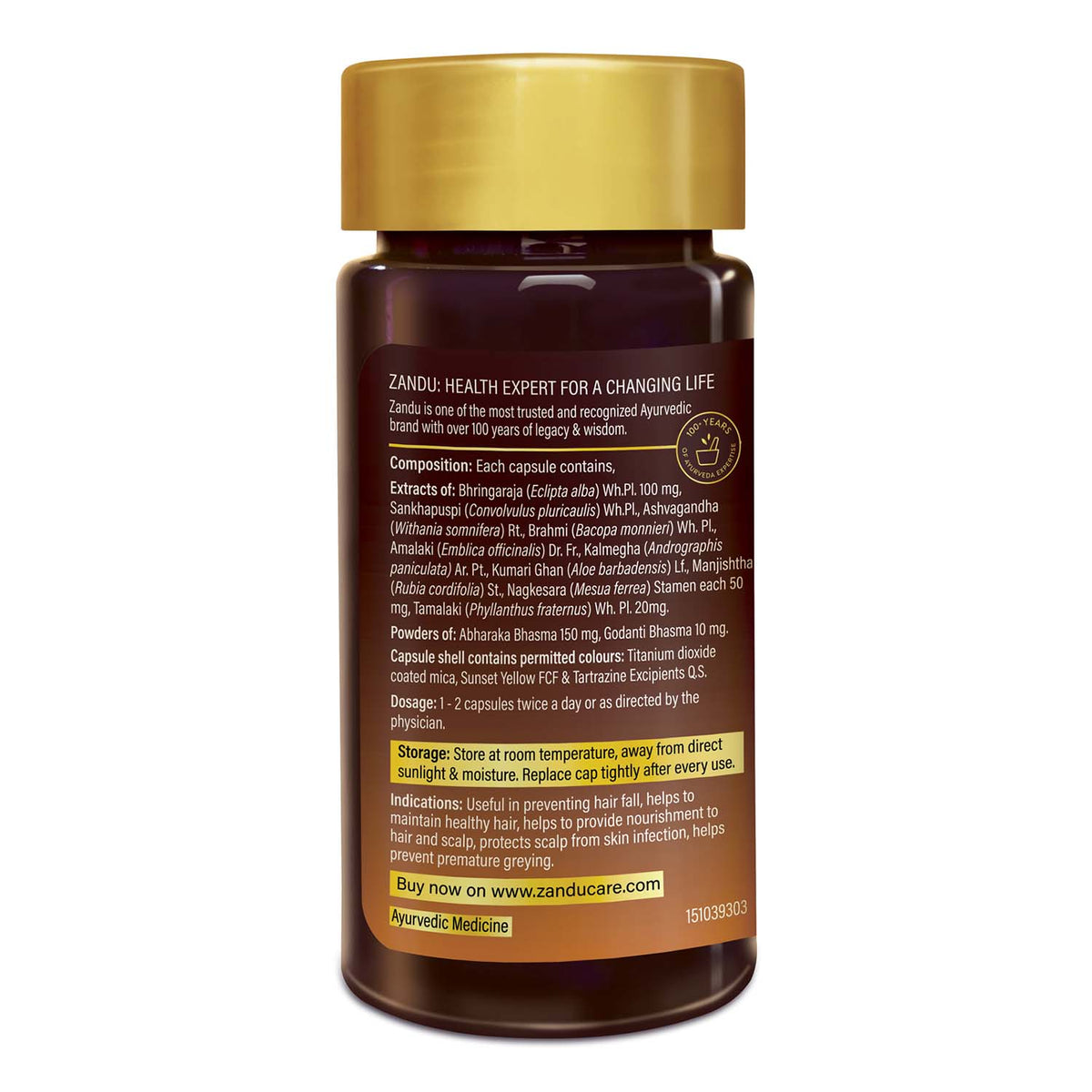 Zandu-O Hair Growth Capsule with DHT Blocker 60 N Caps x 2U