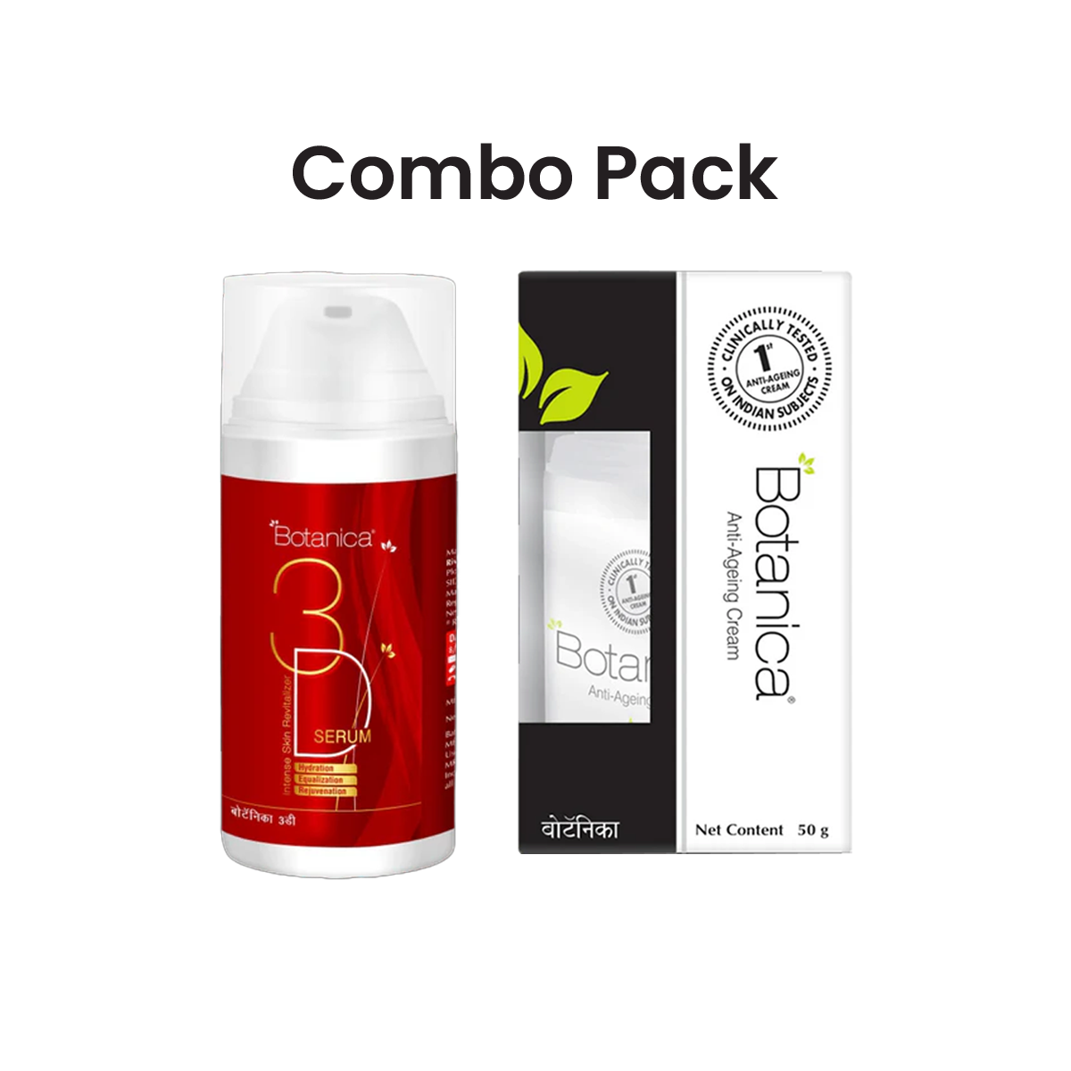 Dabur Botanica Anti Ageing Cream + Botanica 3D Serum - 50g + 30ml Combo
