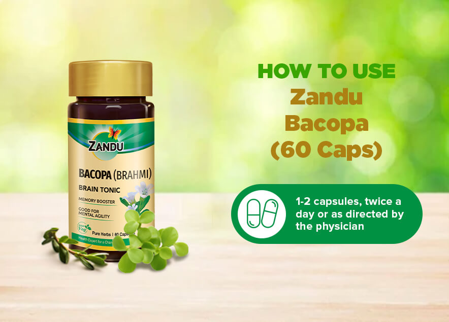 Zandu-PA3 Zandu Brahmi (Bacopa) Capsules 60 N Caps