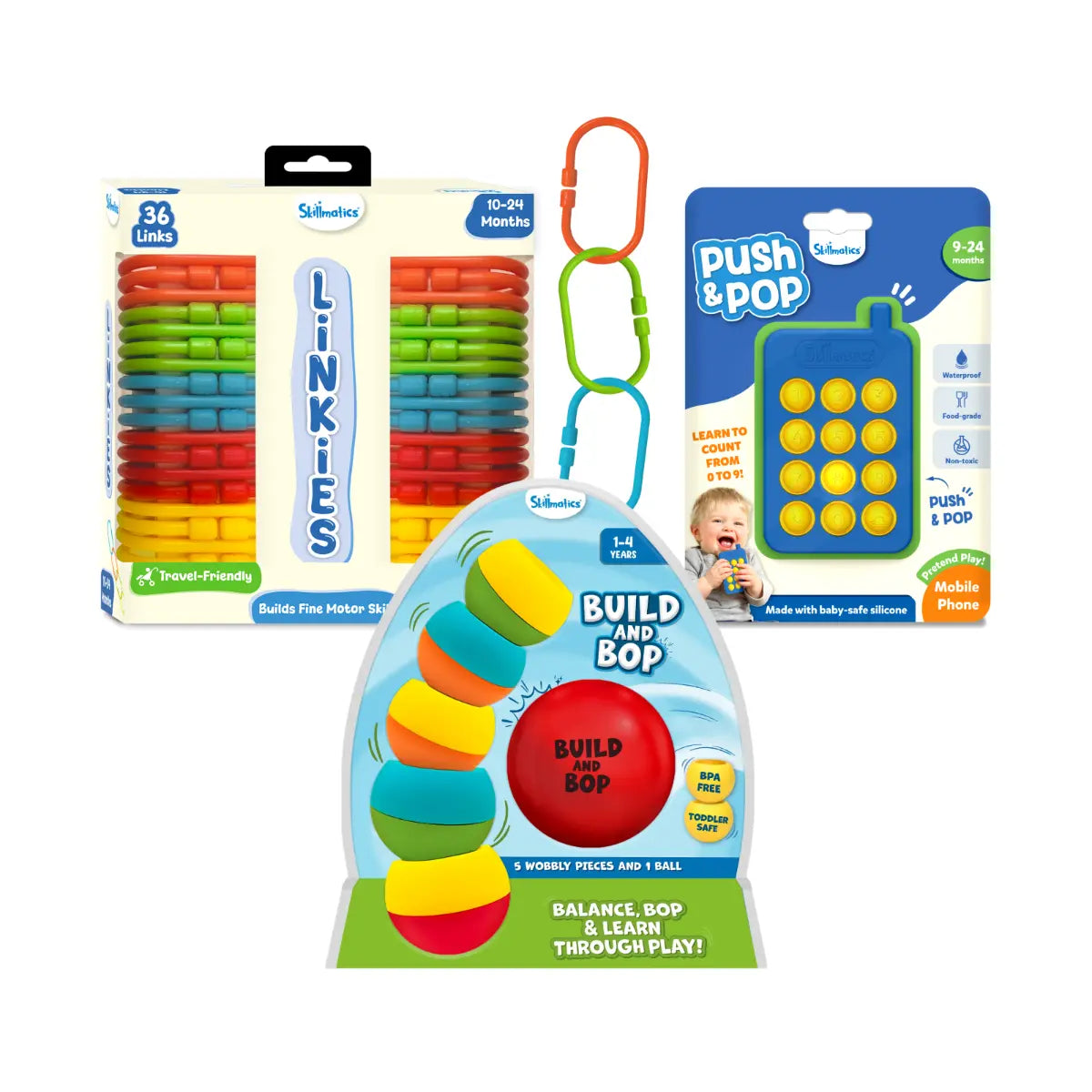 Skillmatics Link, Pop & Bop Trio (9 months-4 years)