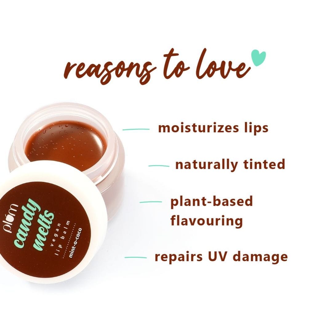 Plum - Candy Melts Vegan Lip BalmMint-o-Coco | With Natural UV Protection for Lips |