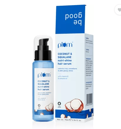 Plum - Coconut & Squalane Nutri-Shine Hair Serum | smoothens and adds glossy shine  (75mL)
