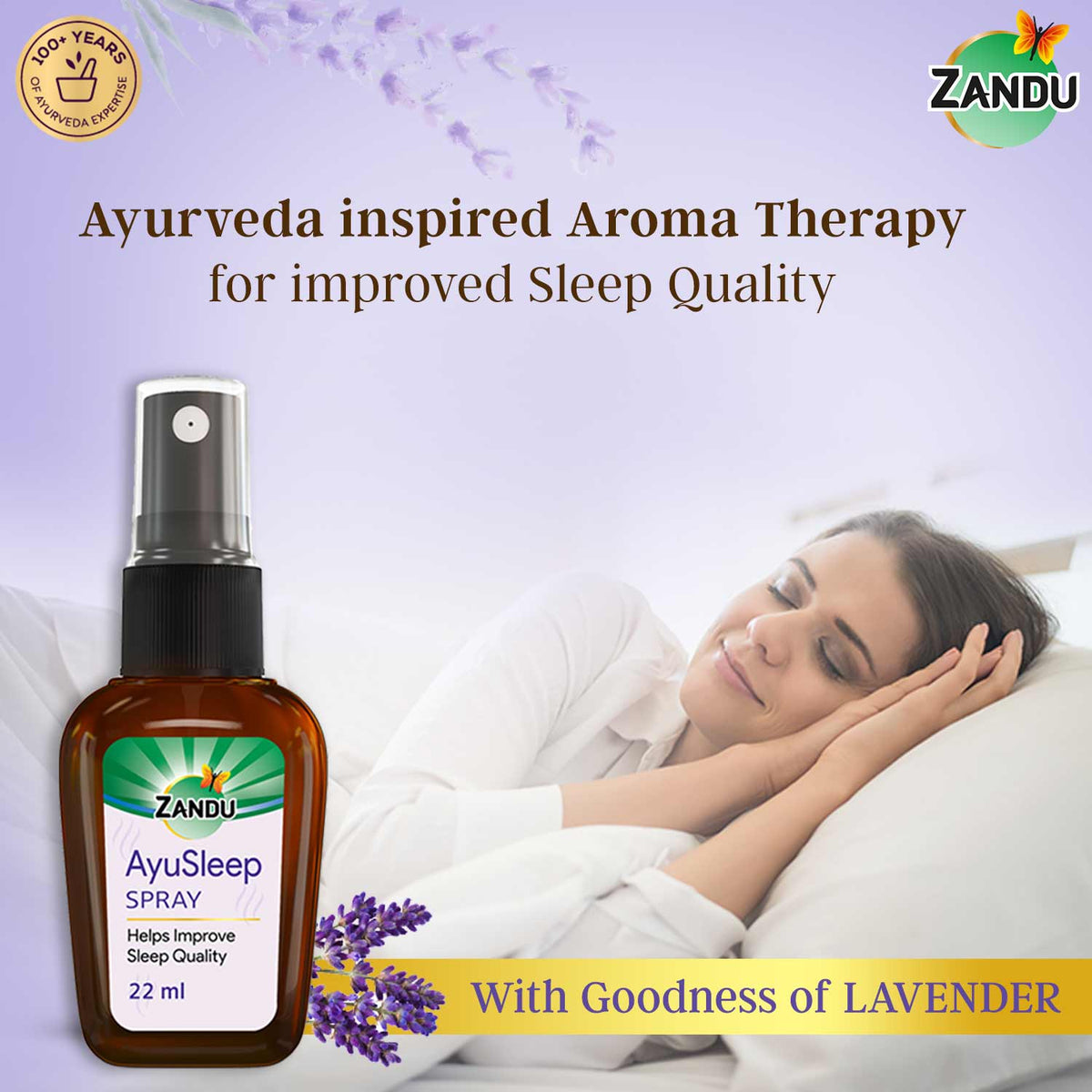 Zandu-O Relax before Sleeping - Lavendar Pillow Spray 22ml x 2U