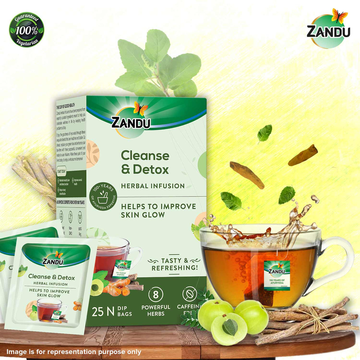 Zandu-O Zandu Cleanse & Detox Tea - Natural Body Detox 25 Teabags x 2U