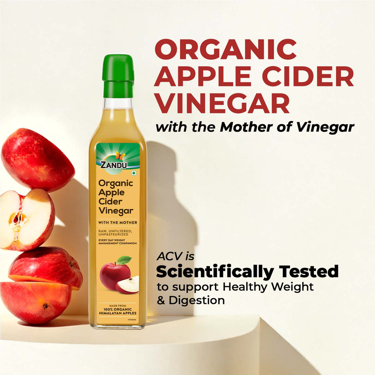 Zandu Organic Apple Cider Vinegar 500ml