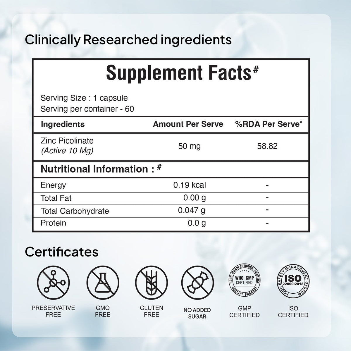 Miduty Zinc Picolinate | 50 Mg