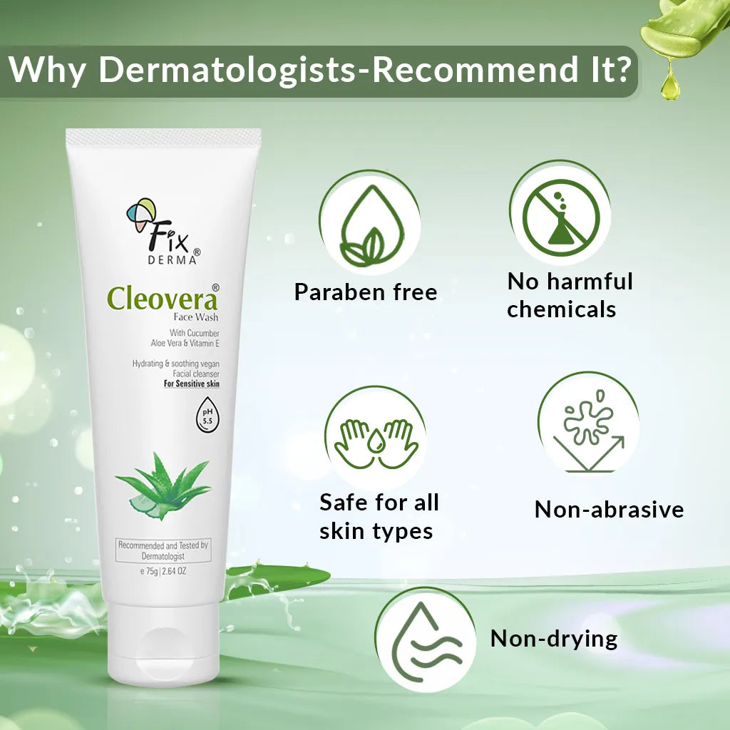 Fix Derma - Cleovera & Cucumber Face Wash (75g)