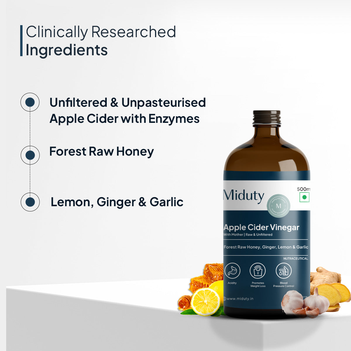Miduty Apple Cider Vinegar With Mother