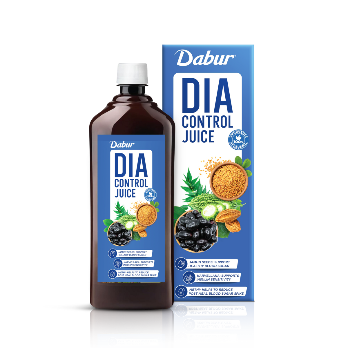Dabur Dia Control Juice - Manage Blood Sugar Naturally Pack of 3 (1L)