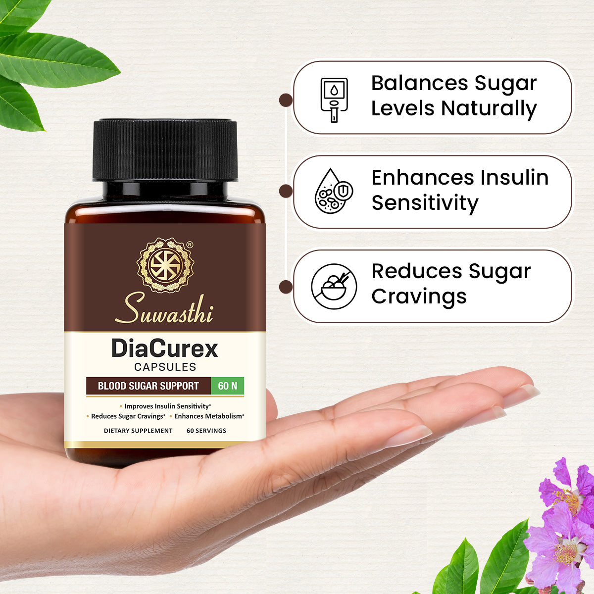 Suwasthi DiaCurex Capsules - Natural Blood Sugar Support