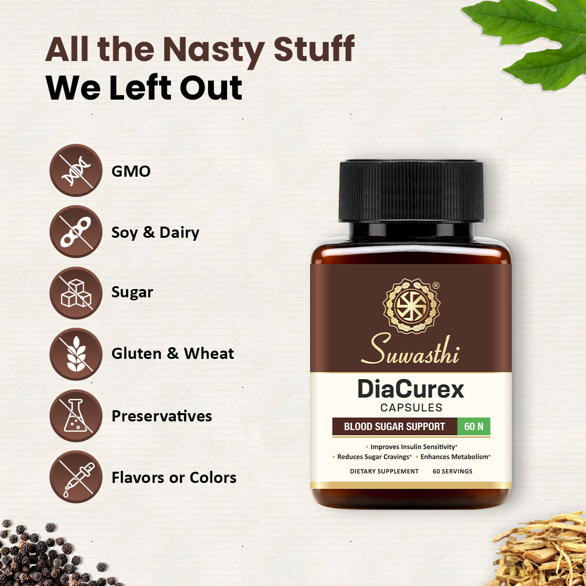 Suwasthi DiaCurex Capsules - Natural Blood Sugar Support