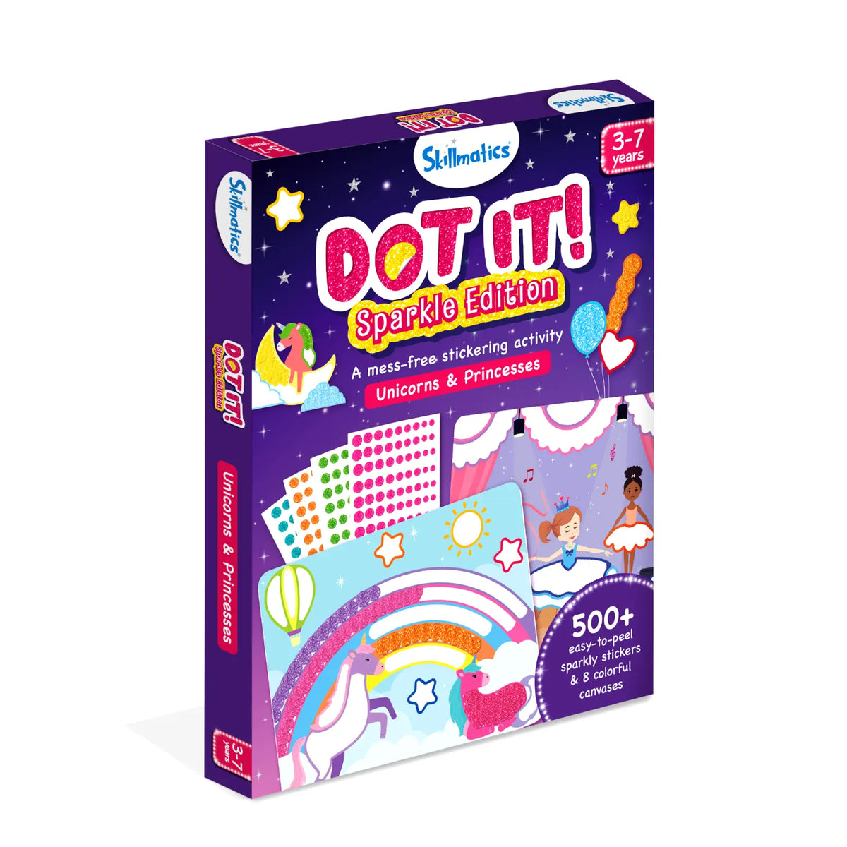 Skillmatics Dot it! Sparkle Edition - Unicorns & Princesses | No mess sticker art (ages 3-7)