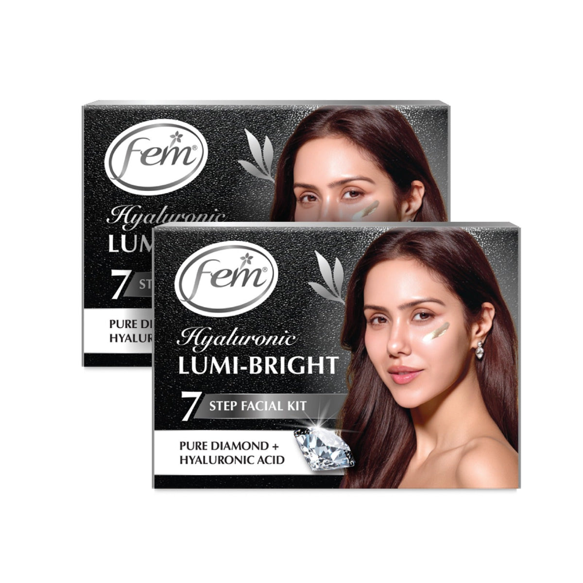 Dabur FEM Hyaluronic Lumi-Bright Facial Kit Pack of 4