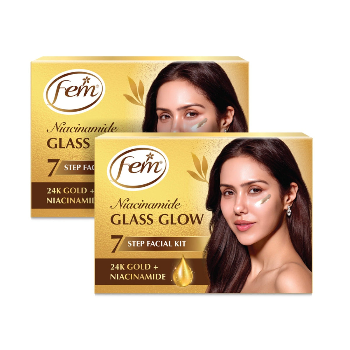 Dabur FEM Niacinamide Glass Glow Facial Kit 35g Pack of 4