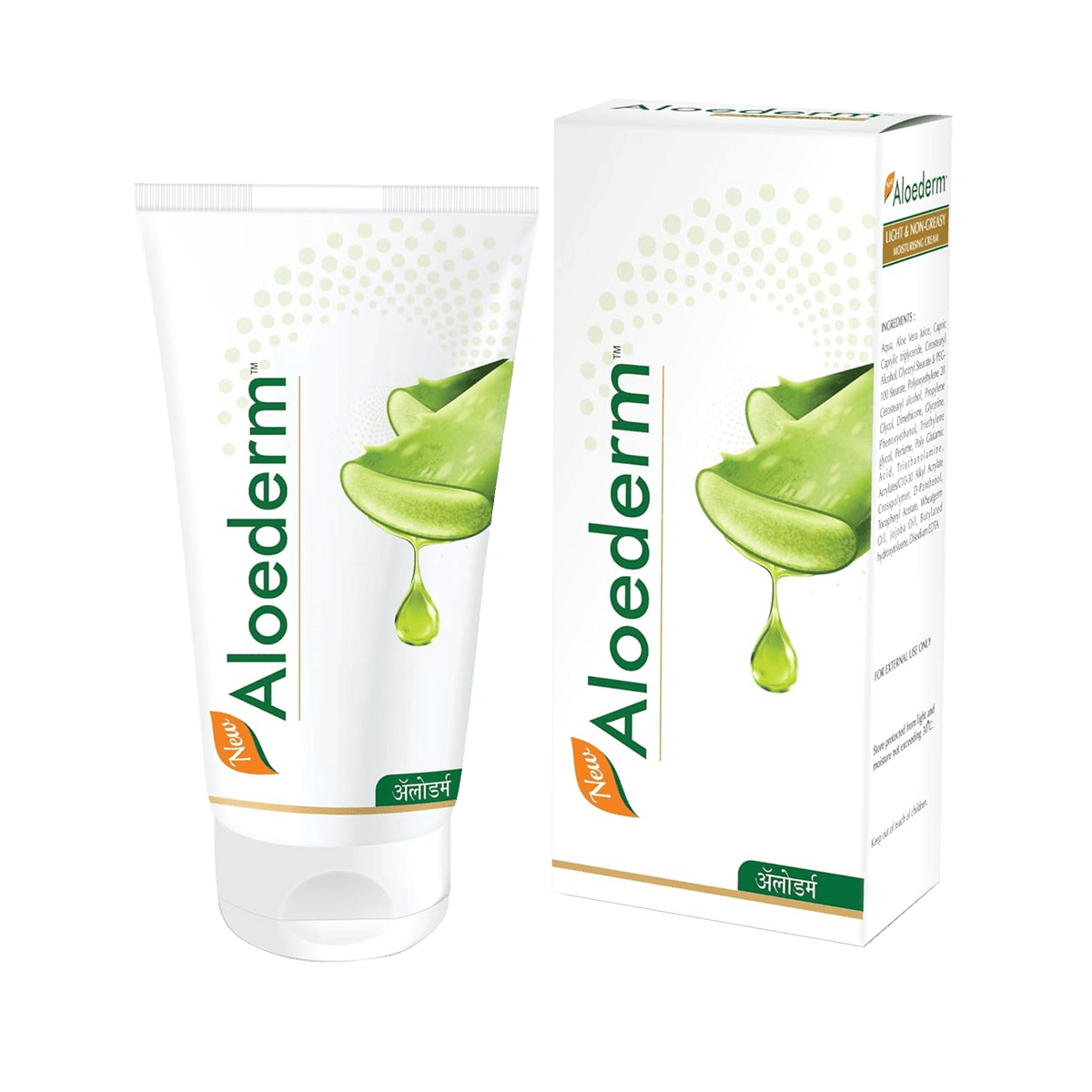 Dabur Aloederm Moisturizing Cream for Dry & Sensitive Skin | Skin Barrier Repair Face Cream with Cold Processed Aloevera & Vitamin E | Deep Hydration 50g