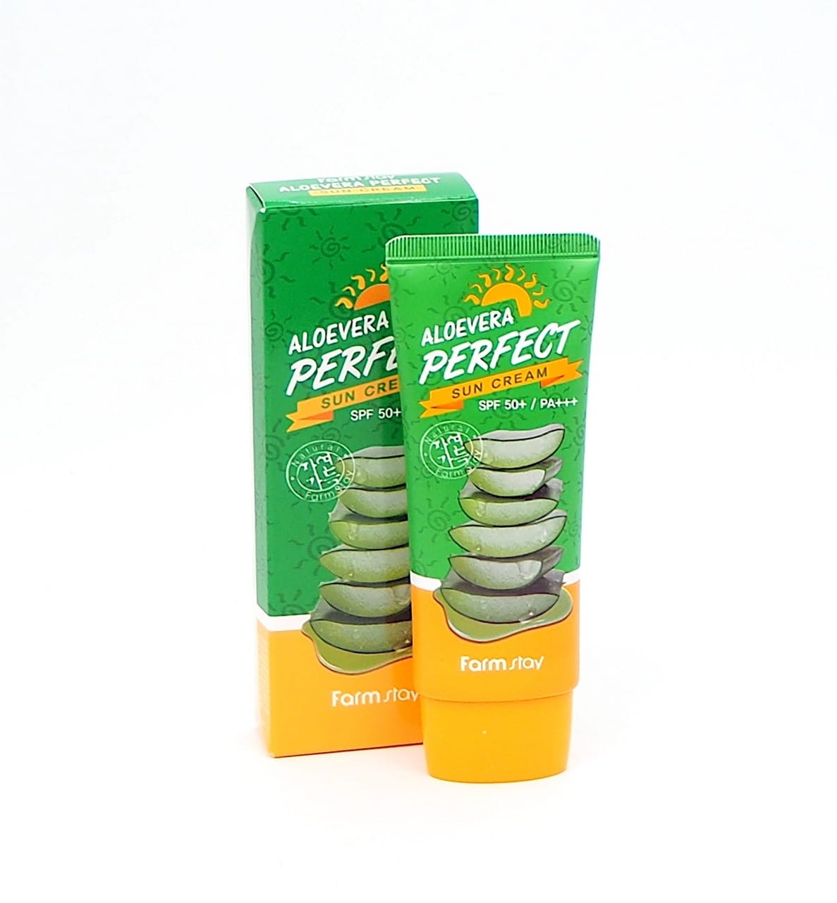 FARM STAY - Aloe Vera Perfect Sun Cream SPF 50 + / PA +++ - {70g}