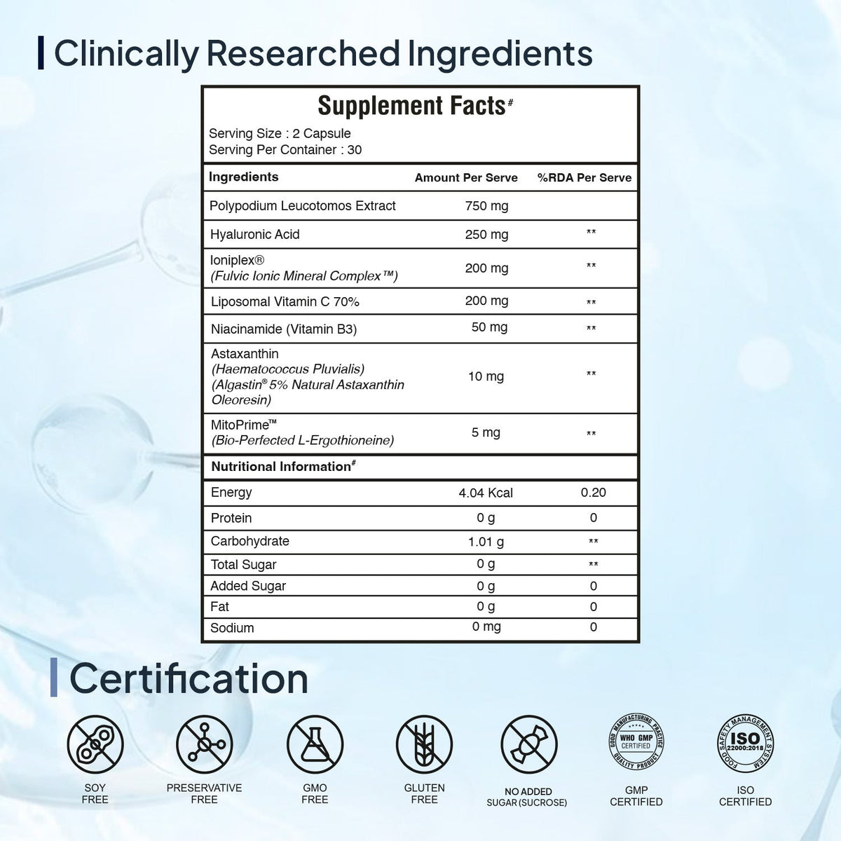 PalakNots Pigment Clear+ | Oral Sunscreen
